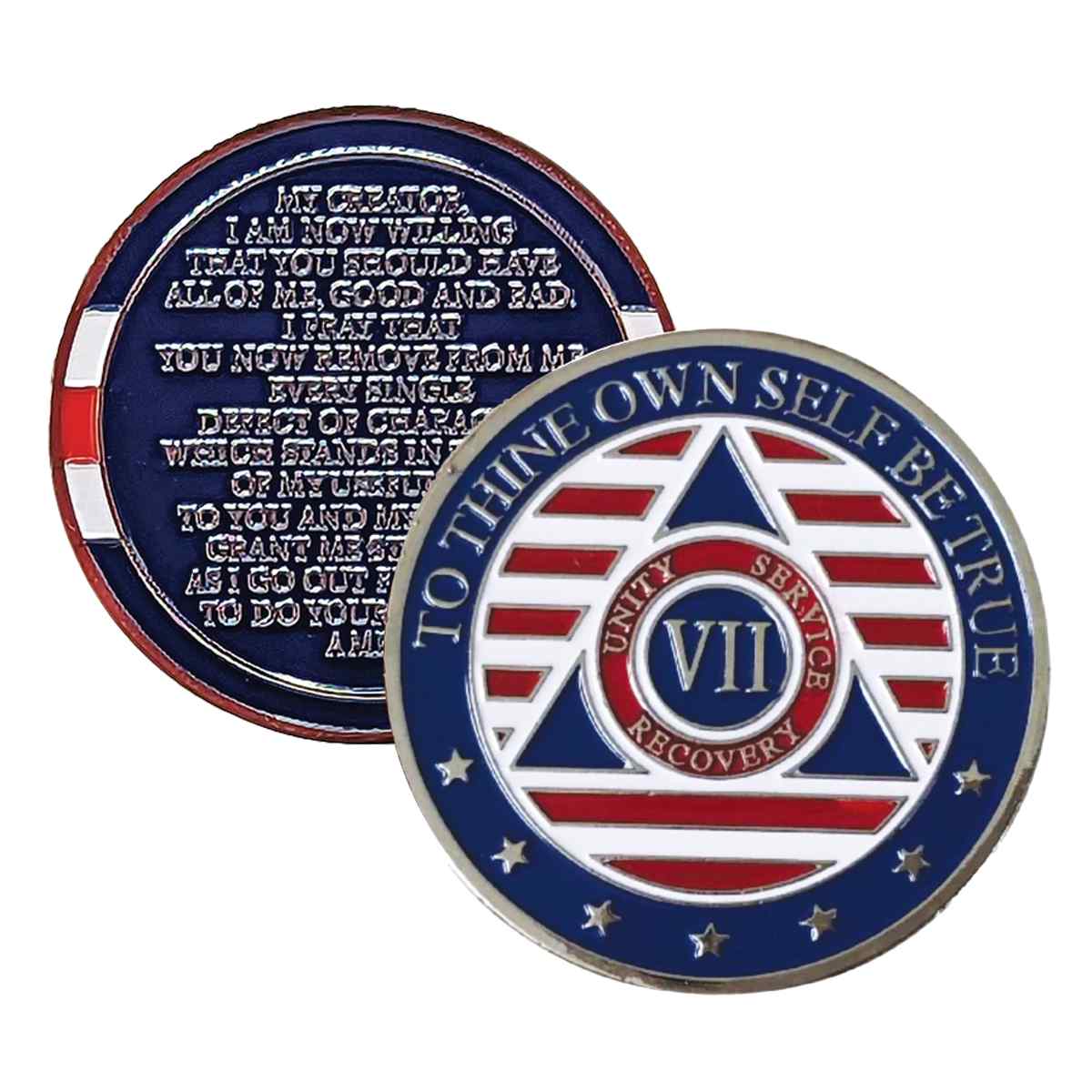 3-Pack Patriotic AA Chips: Select Any 3 Years, 1-50 Years Sobriety