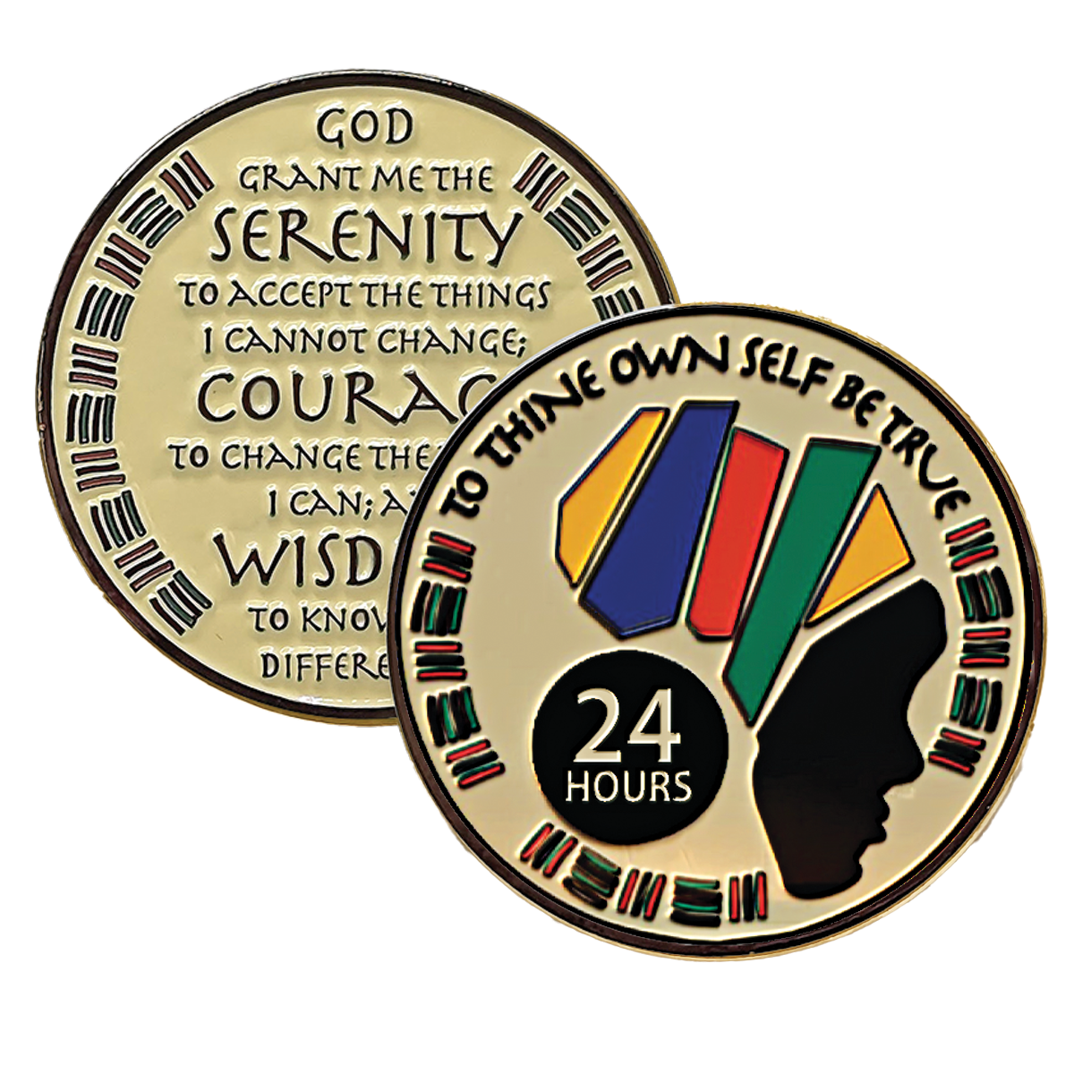 African Queen AA Coin 24hrs-11 months Sobriety Chip