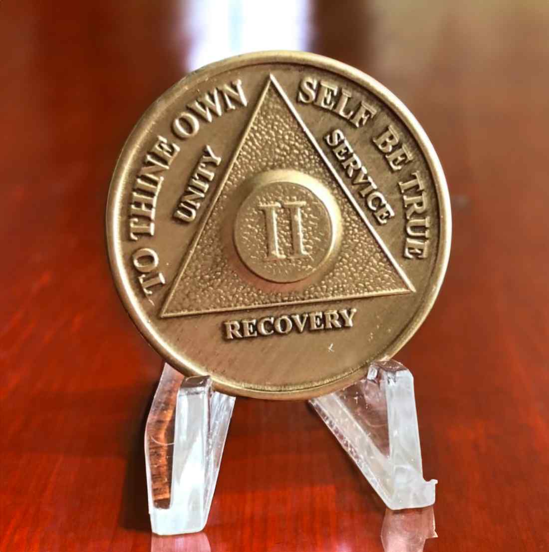 2 Year Bronze AA (Alcoholics Anonymous) - Sober / Sobriety