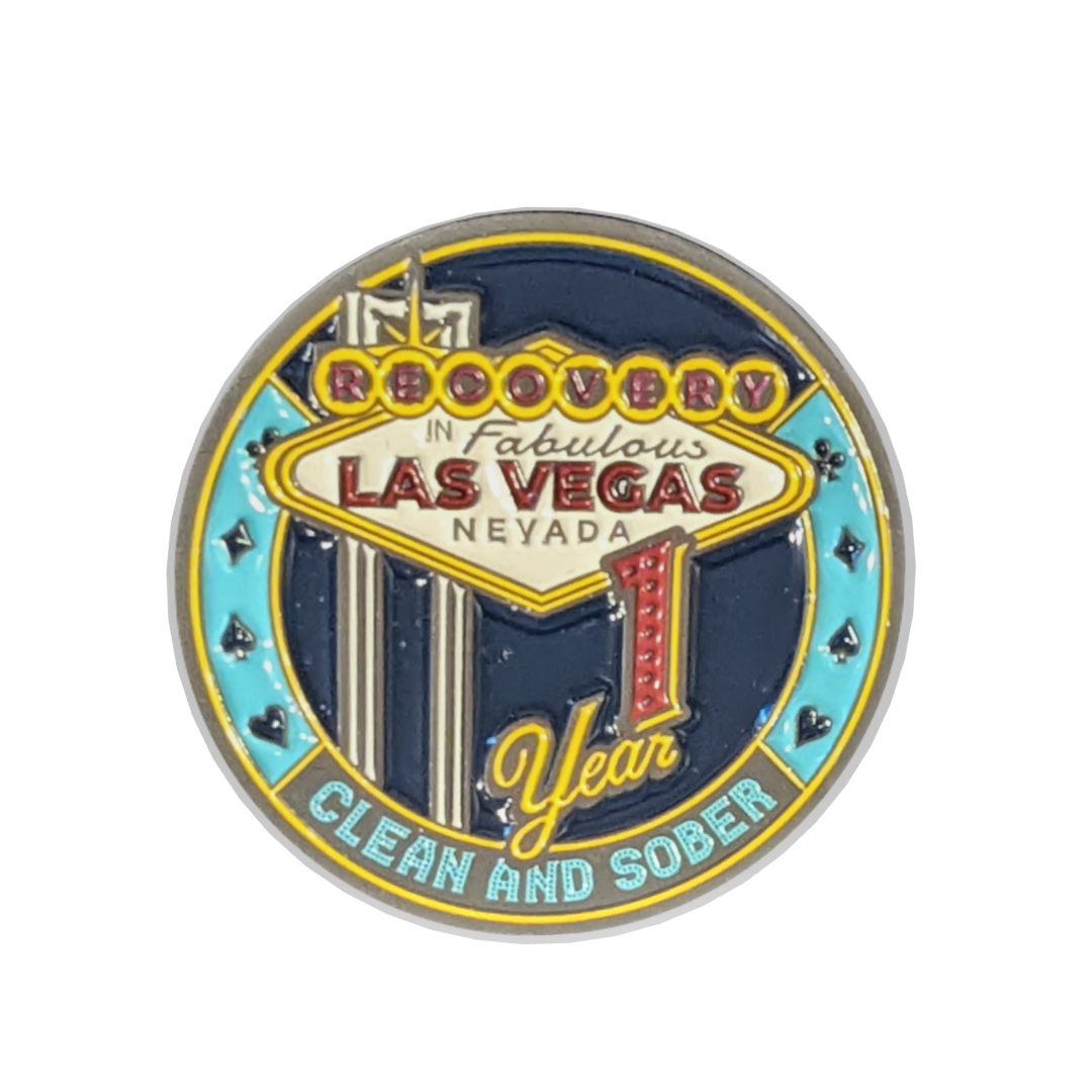 3-Pack Las Vegas AA Chips: Select Any 3 Years, 1-50 Years Sobriety