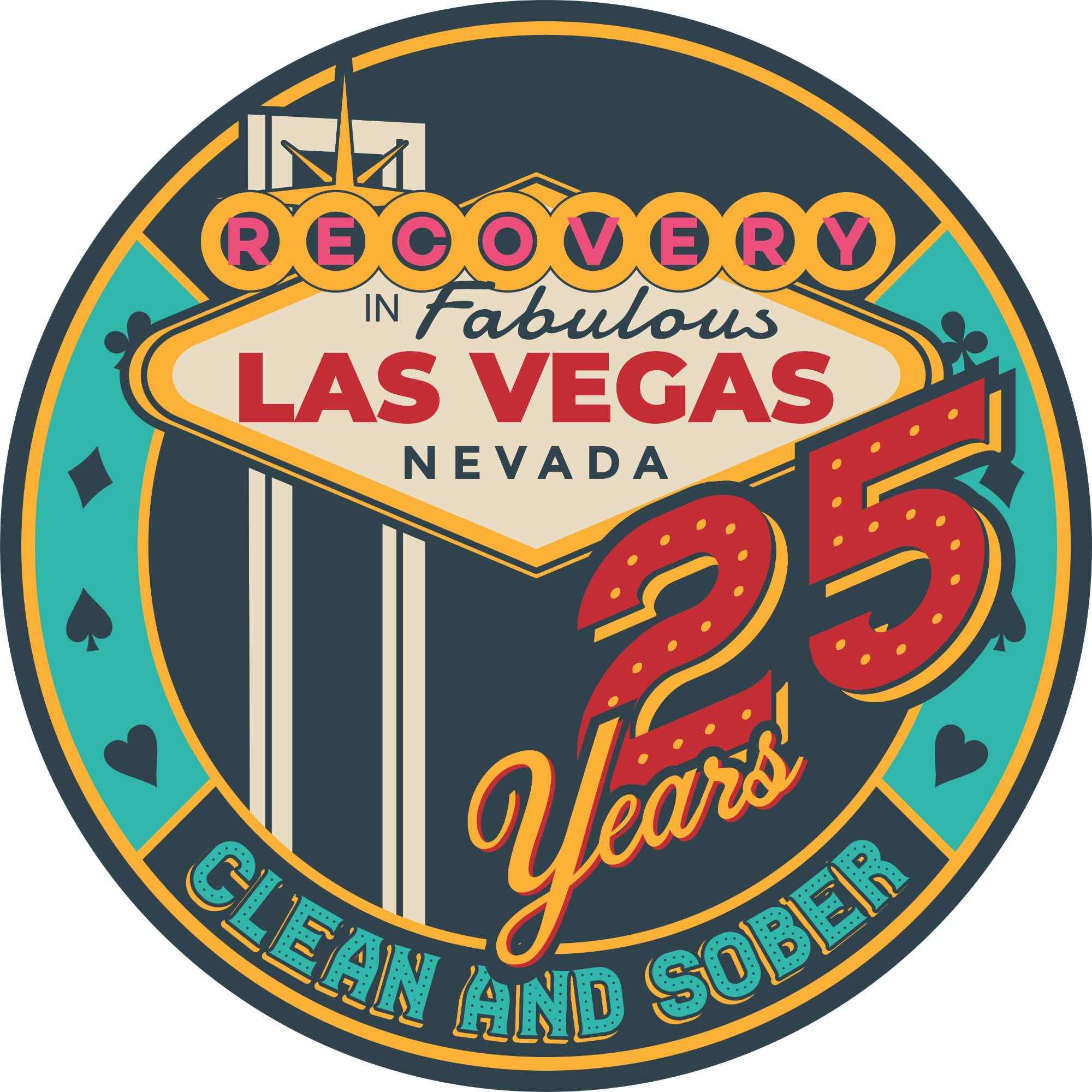 3-Pack Las Vegas AA Chips: Select Any 3 Years, 1-50 Years Sobriety