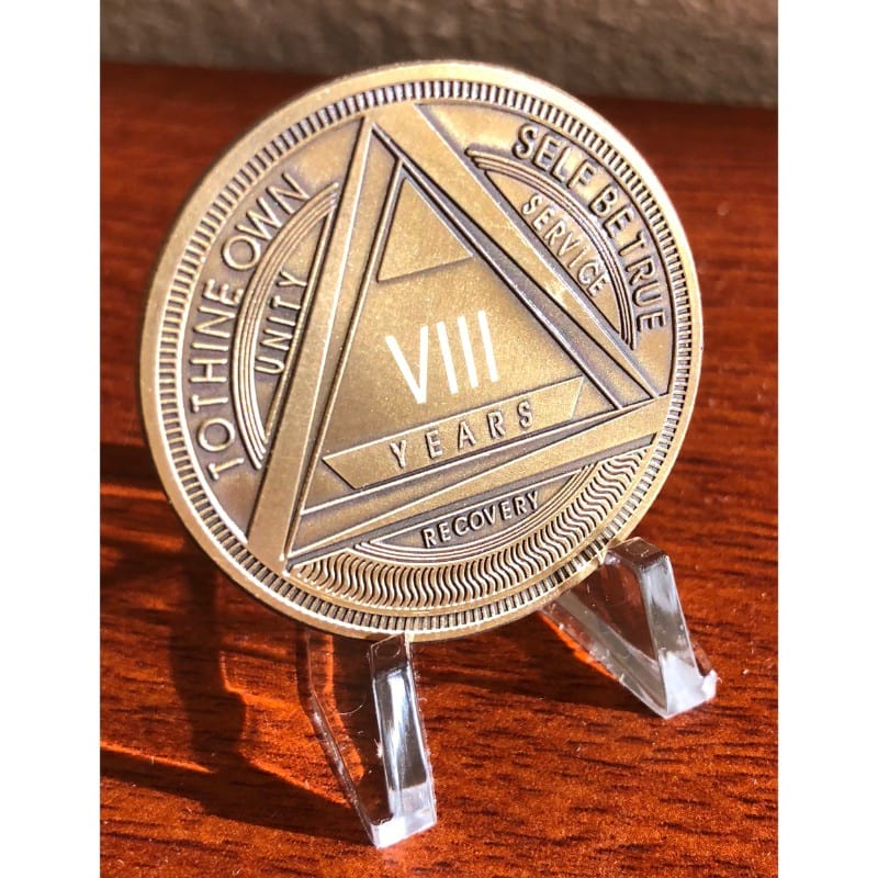 Bronze AA Coin 24hrs to 11 months Sobriety Chip