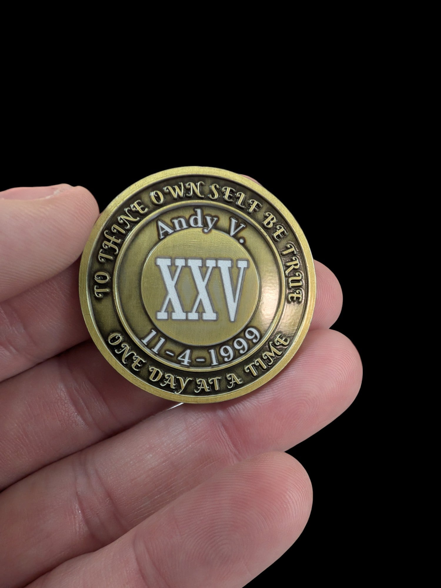 No Matter What Club AA Medallion 24hrs-11 Months Sobriety Chip W/ Gift Box