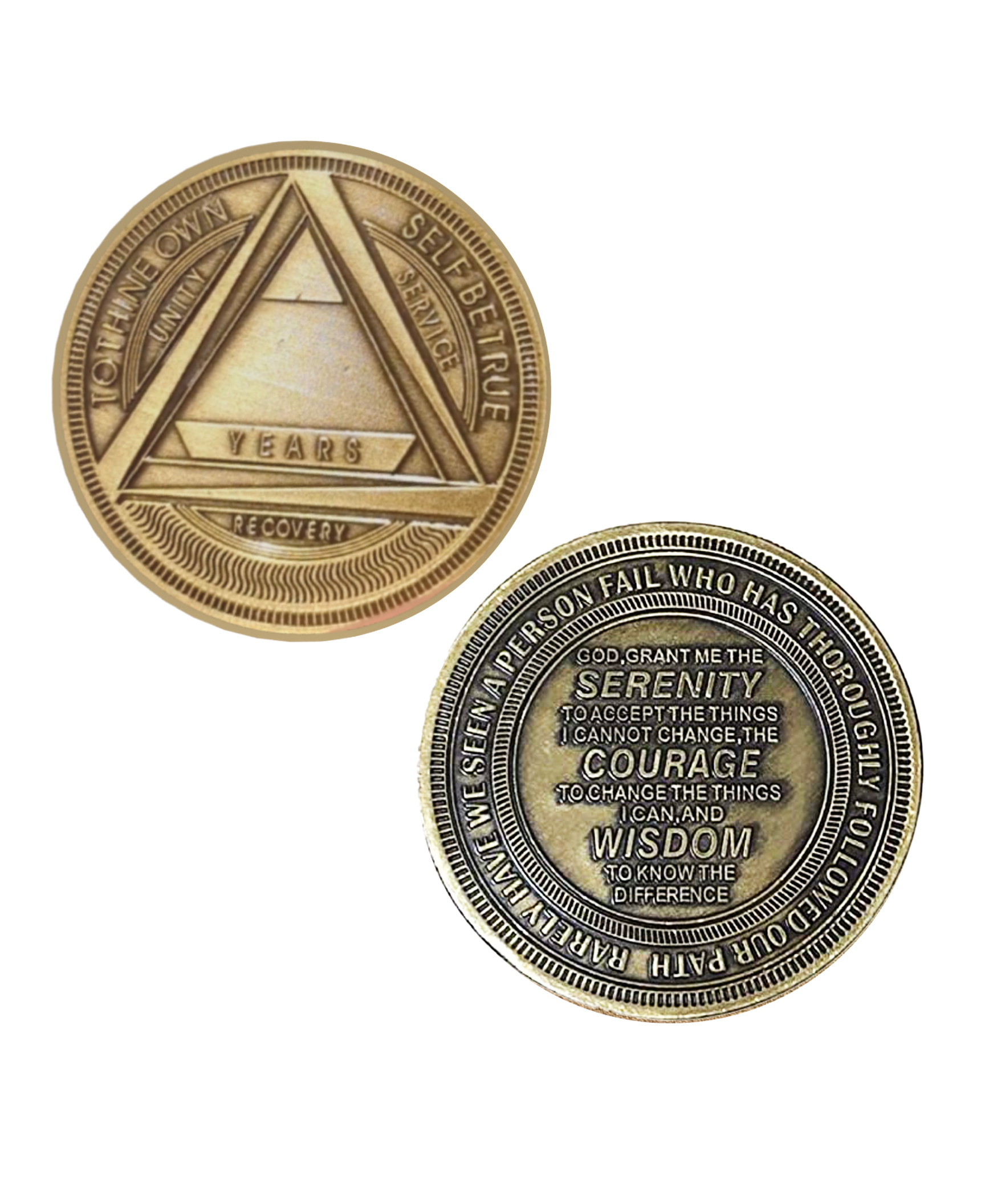 Bronze AA Coin 24hrs to 11 months Sobriety Chip