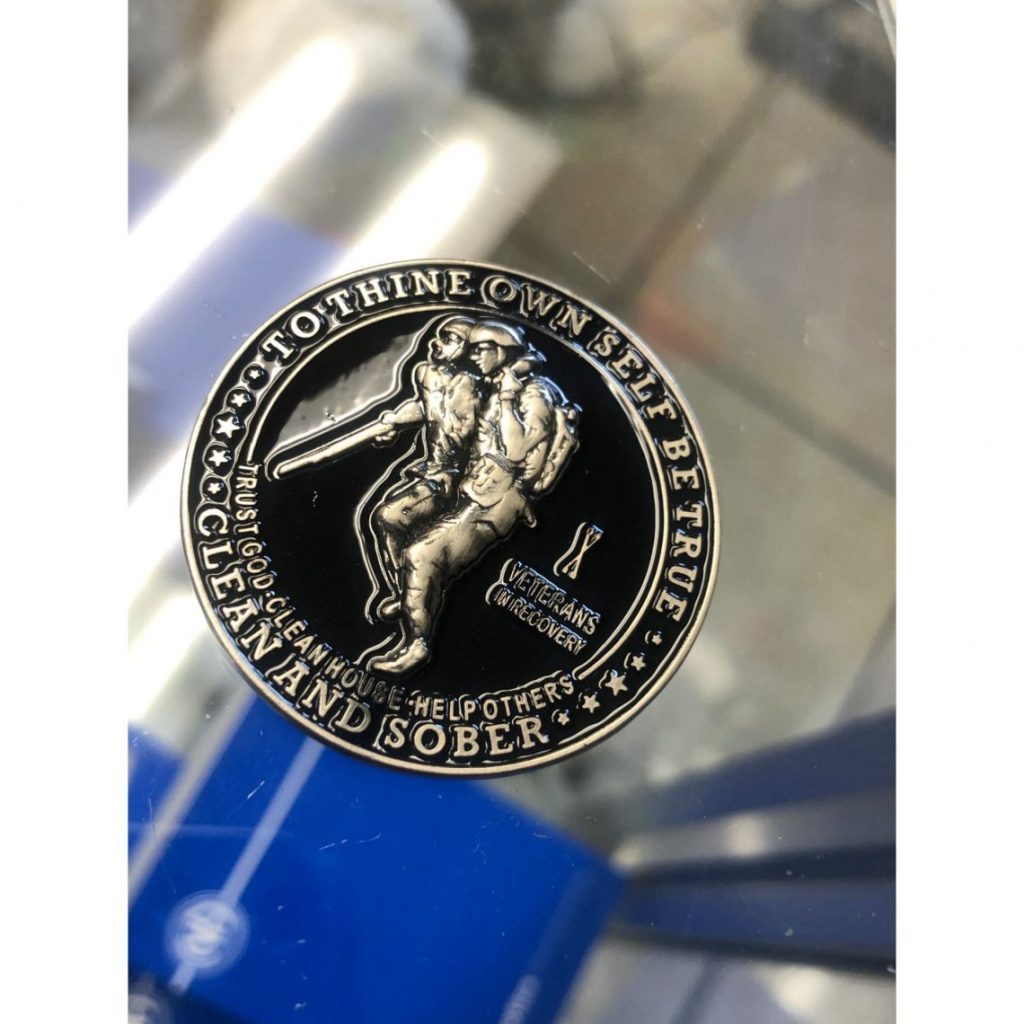 Veterans in Recovery AA Coin 24hrs-11months Sobriety Chip