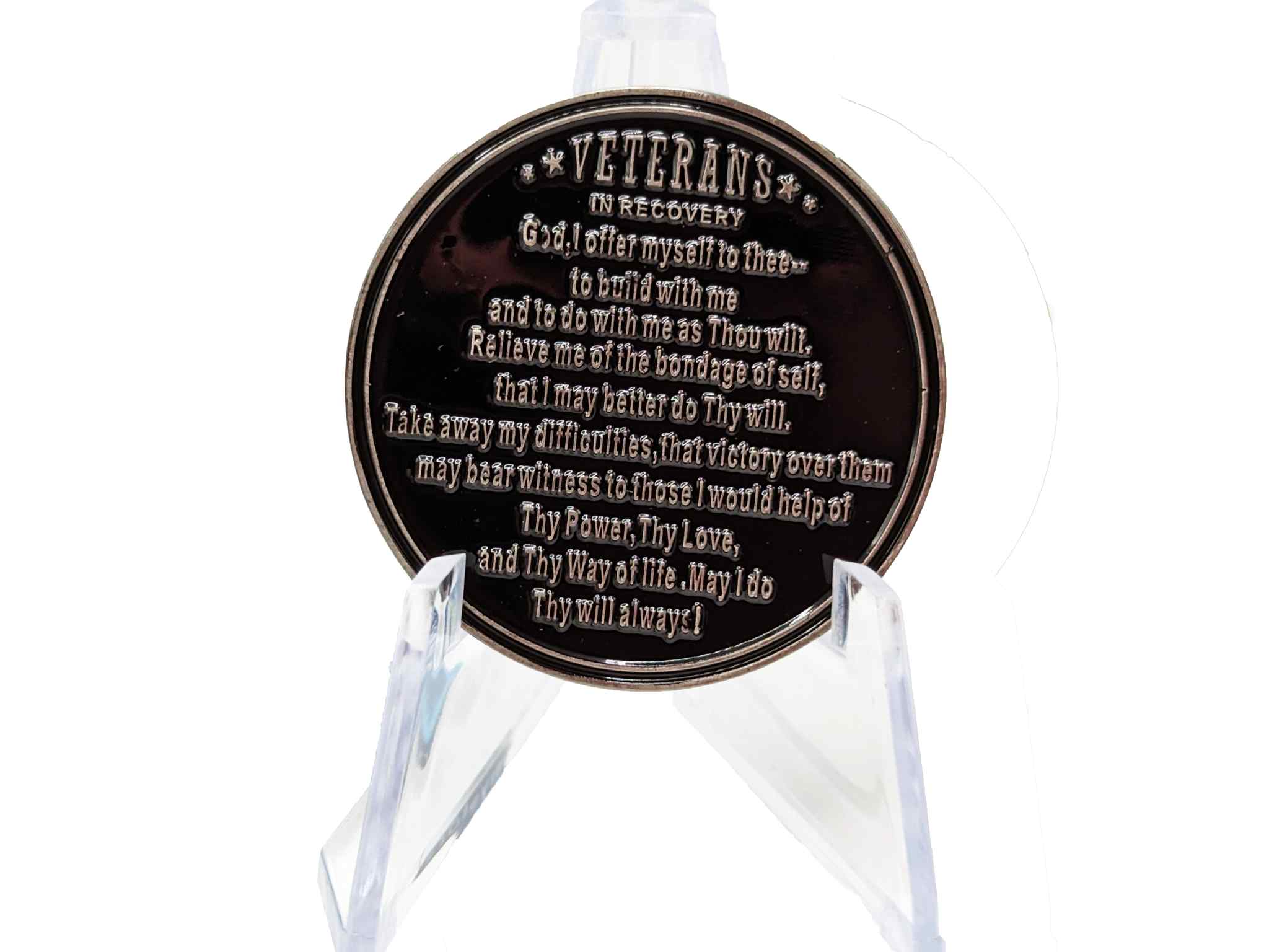 Veterans in Recovery AA Coin 24hrs-11months Sobriety Chip